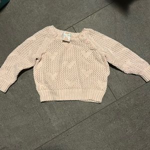 JOE fresh Light Pink Heart Sweater 12-18 Month